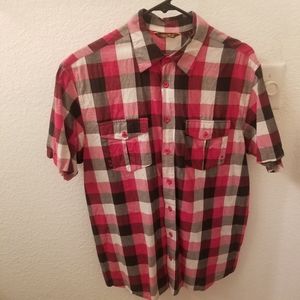 Men's Chequered Short Sleeve Shirt